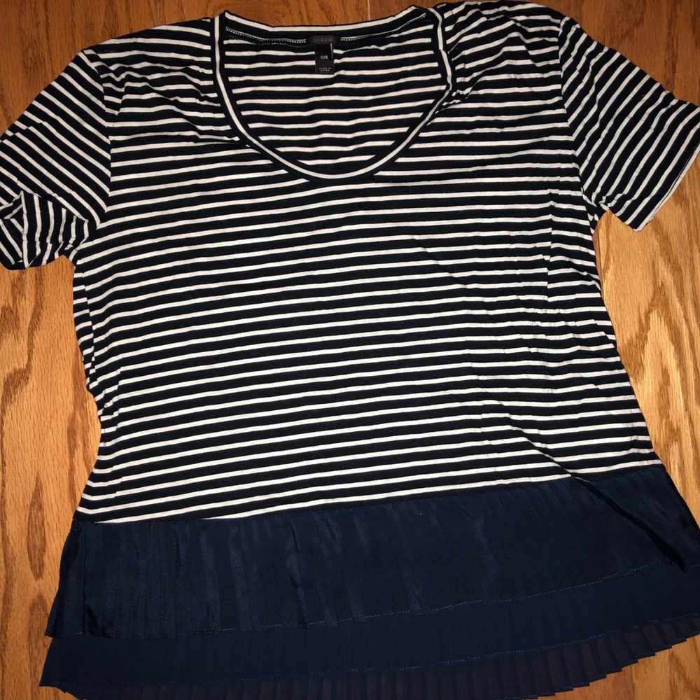 JCrew short sleeve ruffle peplum top
